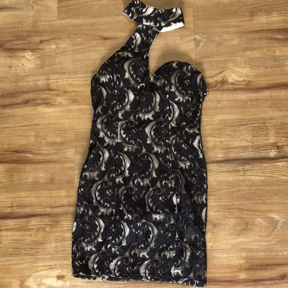 mini black lace dress